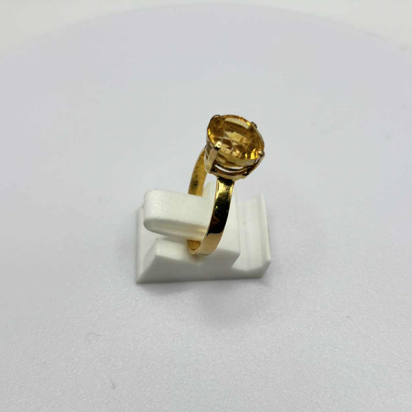 Bague Solitaire en Or Jaune 18K - Taille 54 - 3.02g
