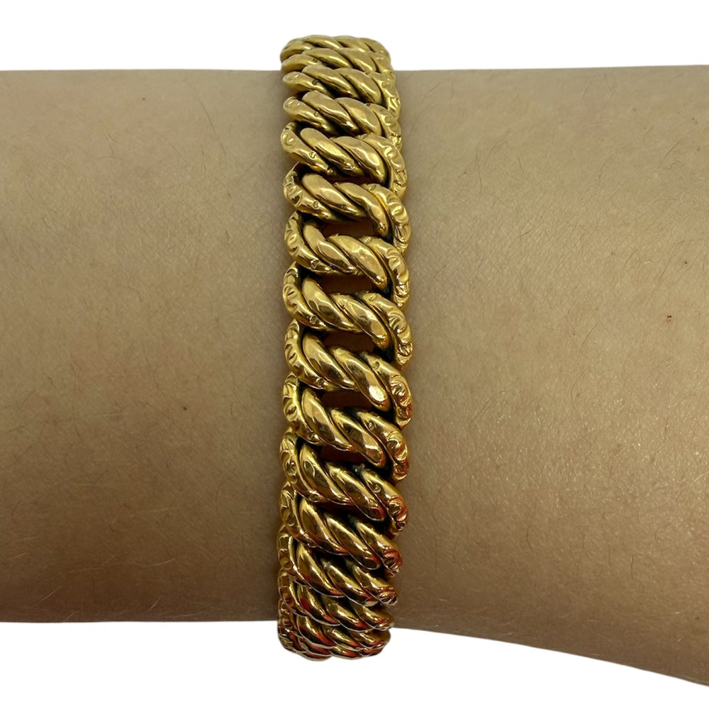 Bracelet Maille Américaine Or Jaune - 18k - L 20cm - 18.31 gr