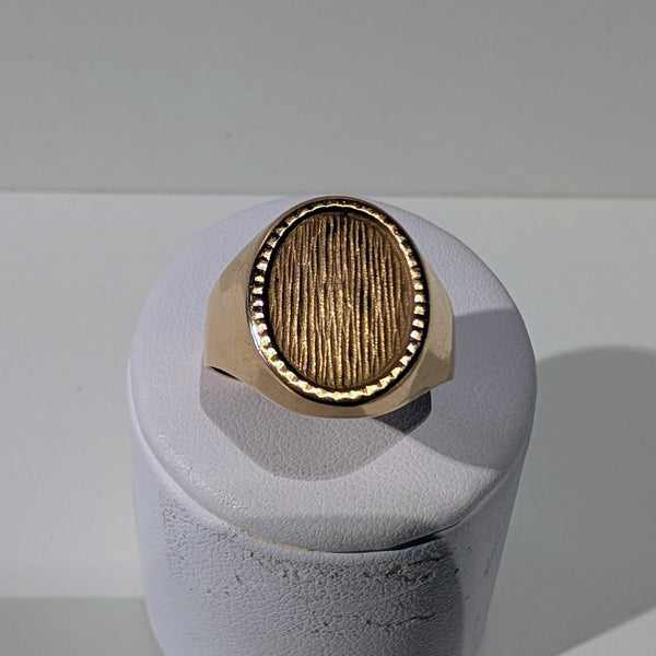 Bague Chevalière Or Jaune 18K Taille-62