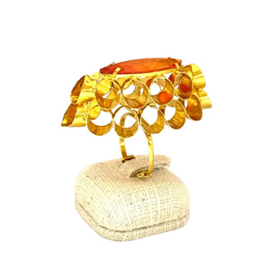 Bague Ancienne en Or Jaune 21K - 13.54Grs - T58