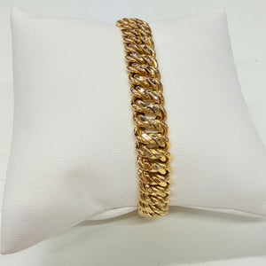 Bracelet en or jaune 750/1000 - Maille Américaine