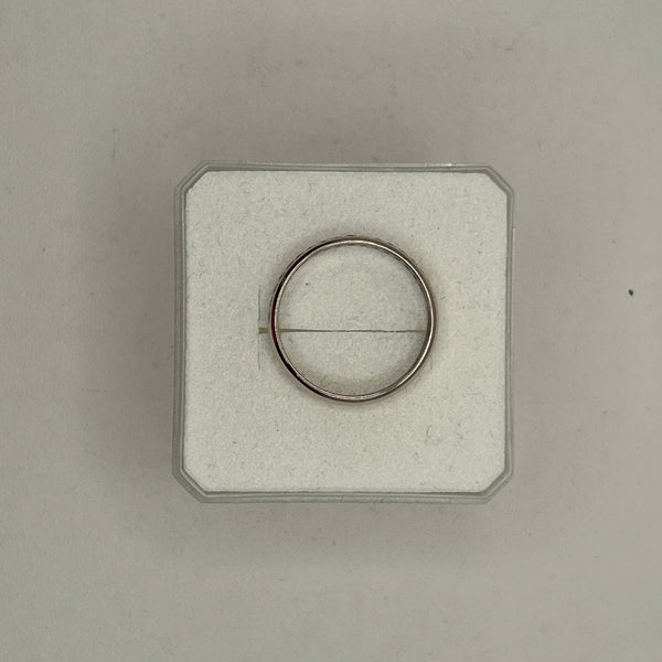 Bague Demi Tour en Or Blanc 750 avec Diamants