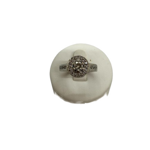 Bagues Empierrées en Or Blanc 18K Taille-54