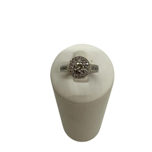 Bagues Empierrées en Or Blanc 18K Taille-54