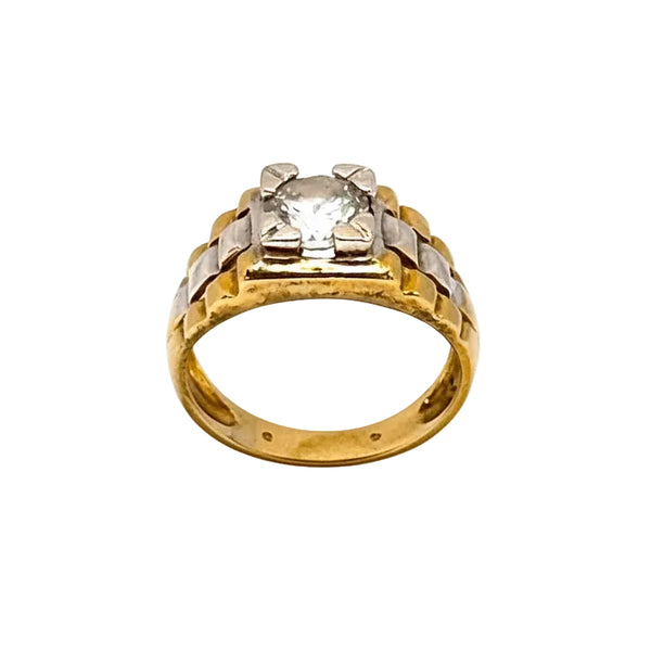 Solitaire en Or 750 avec Oxyde de Zirconium