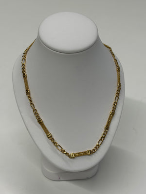 Collier Matinée maille Figaro Or Jaune 18k - 26.66 Grs