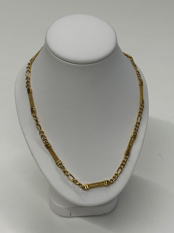 Collier Matinée maille Figaro Or Jaune 18k - 26.66 Grs
