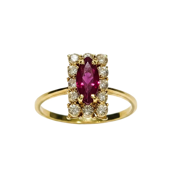 Superbe Bague Or Jaune 750/1000 Diamants