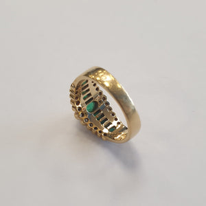 Bagues Empierrée en Or Jaune 18K - T 53