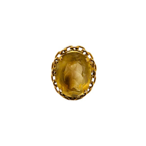 Bague en Or Jaune 18K avec Citrine - T51 - 7.45gr