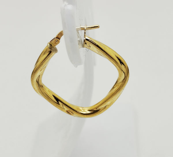 Boucles d'oreilles créoles en or jaune 18K 1.70 Grs