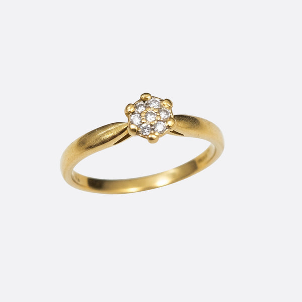 Bague solitaire en Or jaune 18K - Taille 50