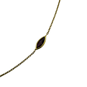 Collier Princesse Or Jaune 18K avec Rubis