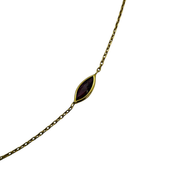 Collier Princesse Or Jaune 18K avec Rubis