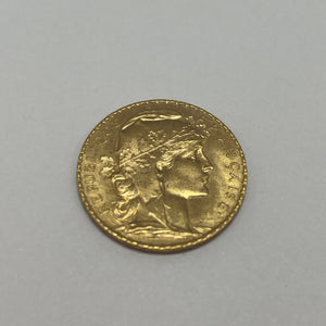 20 Francs en or jaune 22 carats  Poids-6.45