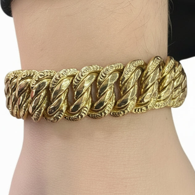 Bracelet Gourmette en Or Jaune 18K - 48.45 Grs