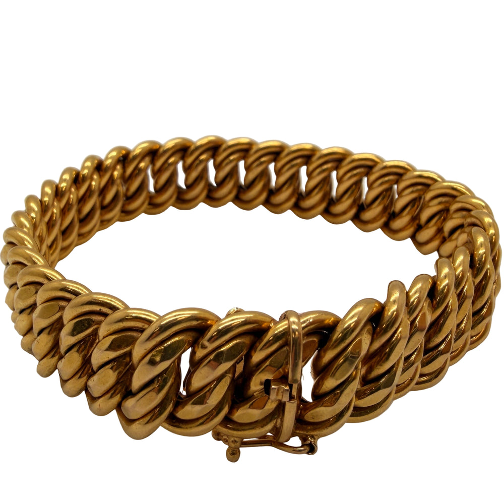 Bracelet Gourmette en Or Jaune 18K - 28.56g
