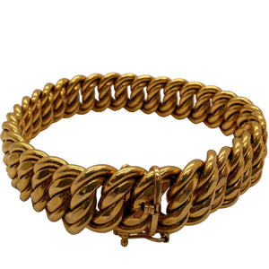 Bracelet Gourmette en Or Jaune 18K - 28.56g