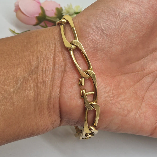 Bracelet Gourmette Or Jaune 18k 34.21 Grs