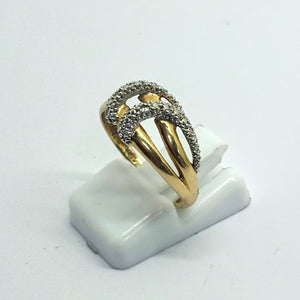 Bague ancienne en or 18 carats avec 2 diamants