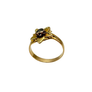 Bague Marguerite en Or Jaune 18K avec Zirconium Poids: 2.66 Grs - Taille 57