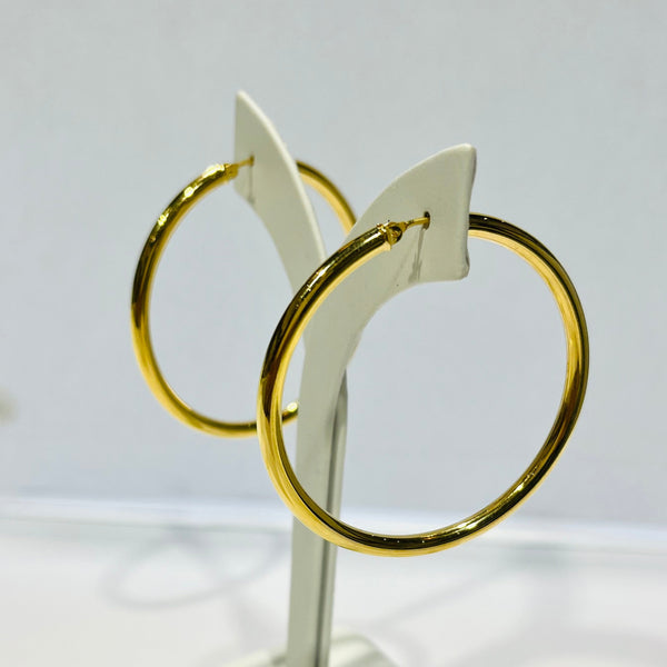 Boucles créoles en Or Jaune avec Poinçon 18K