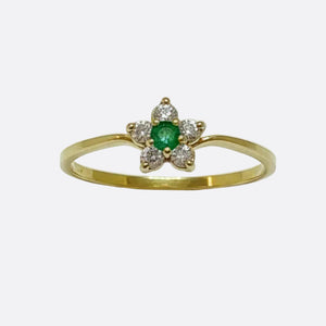 Bague Marguerite en Or Jaune 18k - 1.48 G