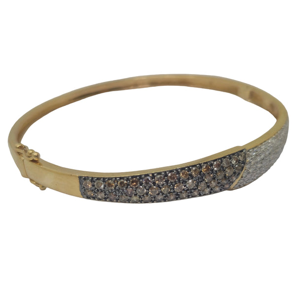 Bracelet Jonc en Diamants en Or Jaune 18 Carats
