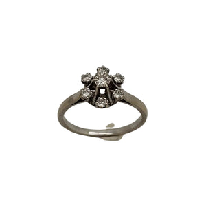Bague Marguerite Or Blanc 18K - 2.66G Diamants