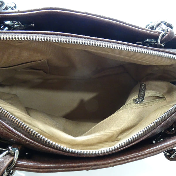 Sac à main Chanel Wild Stitch marron en cuir veau 2005