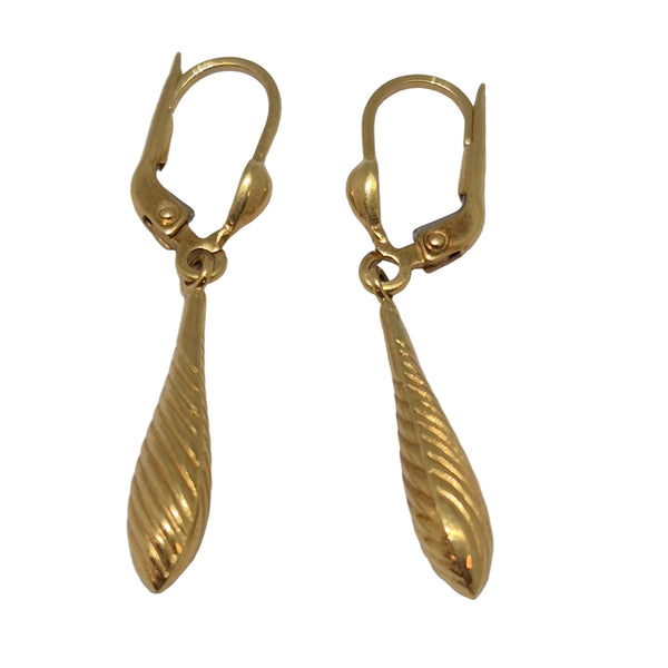 Boucles d'oreilles en or jaune 18 carats Poids -2.15 Grs