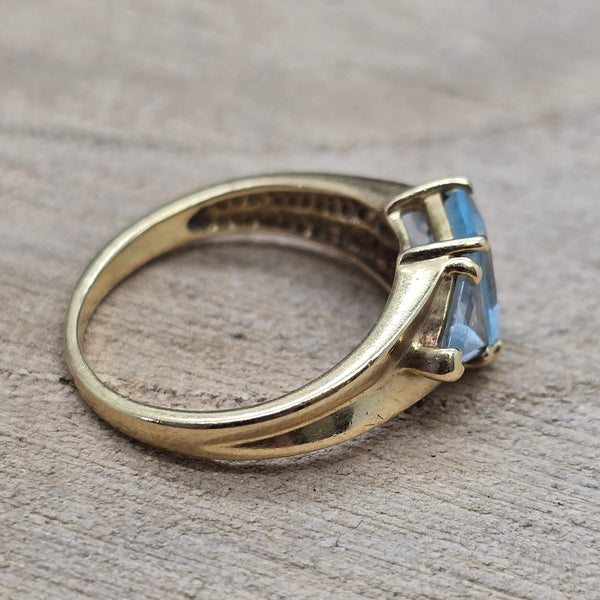 Bague en Or 18 Carats avec Aigue-Marine – 2,82 g