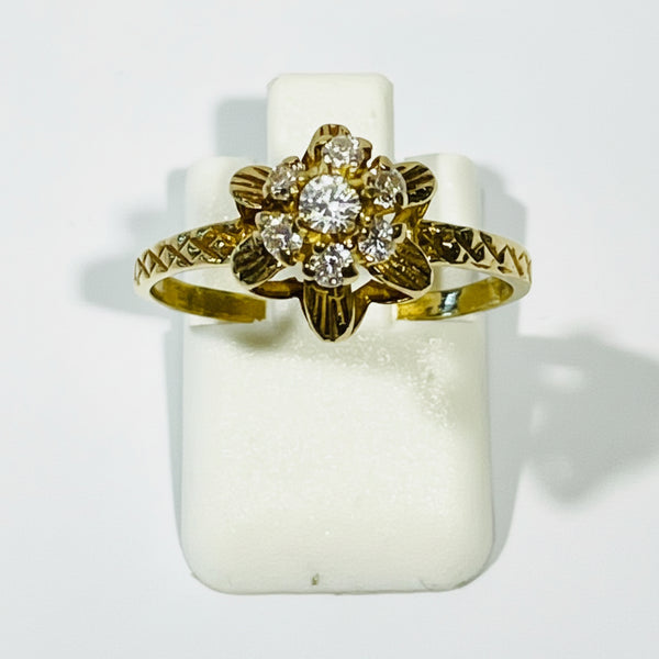 Bague en or jaune 18 K - Taille 56 - 2.68 G