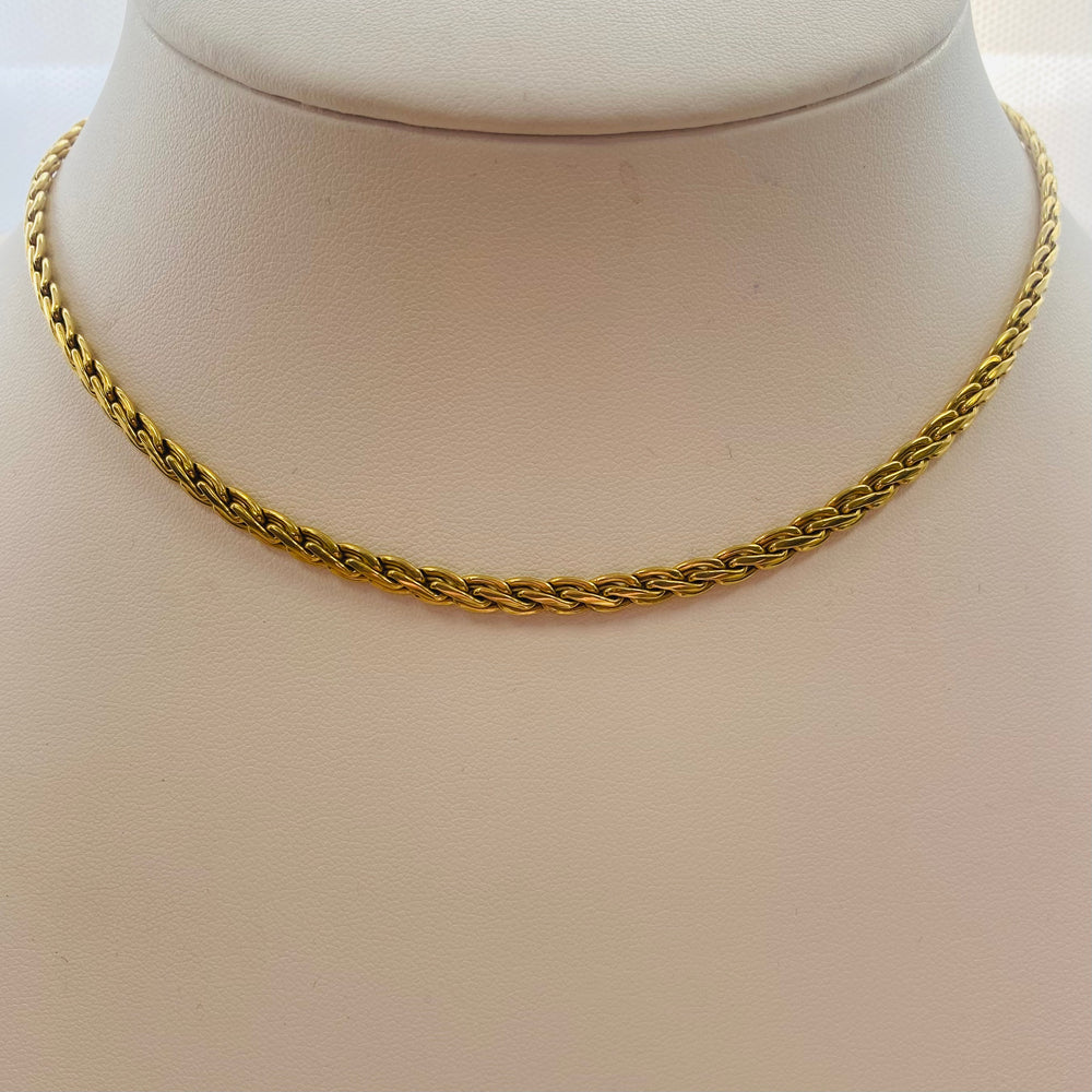 Collier Ras du Cou en Or Jaune 18 K - 11.68 Grs