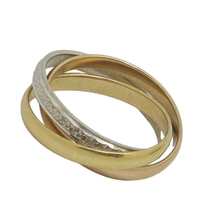 Alliance Tricolore en Or 18k Taille 50