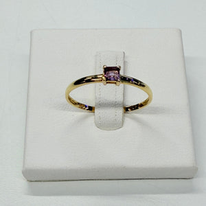 Superbe bague en or jaune 18k avec Améthyste
