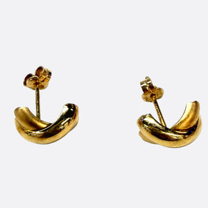Boucles d'oreilles croix en Or jaune 18K - 1.21g