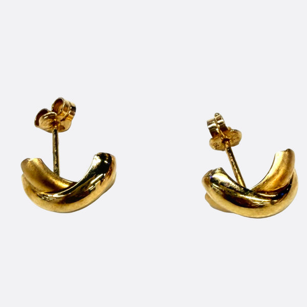 Boucles d'oreilles croix en Or jaune 18K - 1.21g