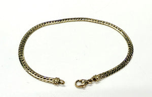 Bracelet Or Jaune 18k Maille Anglaise Lg 18