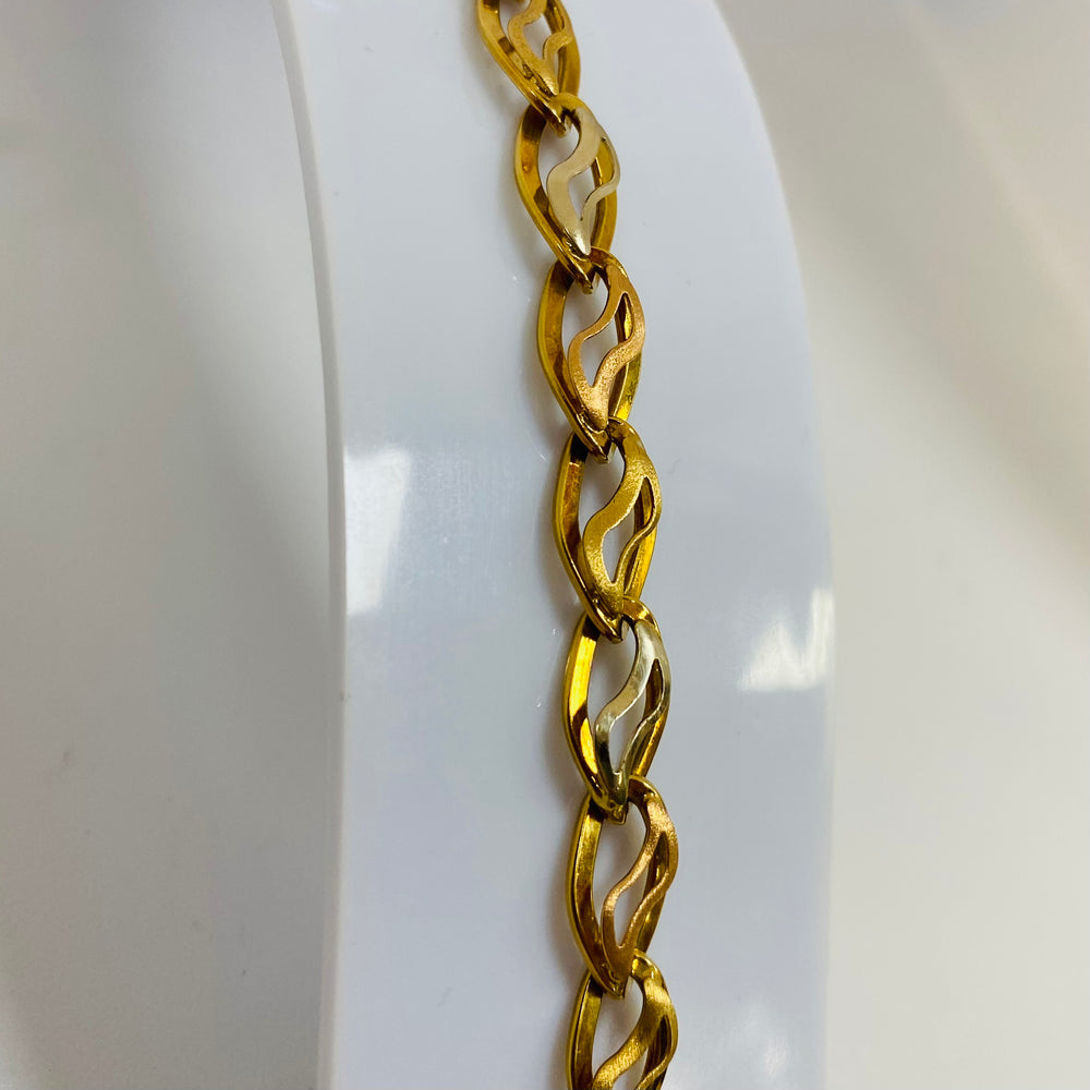 Bracelet Maillon en Or 18 Carats Tête d'Aigle 18 K - 7.88 Grs