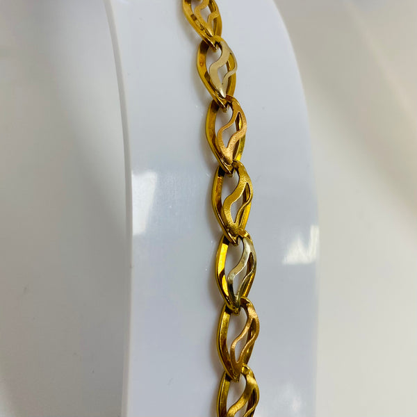 Bracelet Maillon en Or 18 Carats Tête d'Aigle 18 K - 7.88 Grs