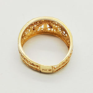 Bague en Or Jaune 18K - Taille 55- 3.97G