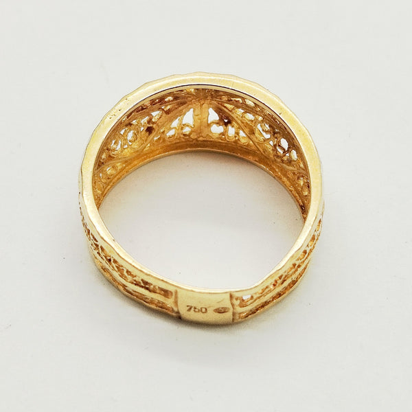 Bague en Or Jaune 18K - Taille 55- 3.97G