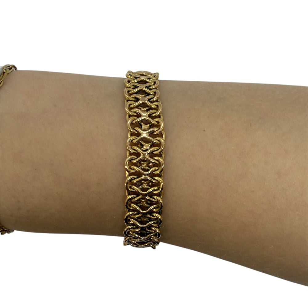 Bracelet Gourmette en Or Jaune 18 Carats - 19.5 Cm