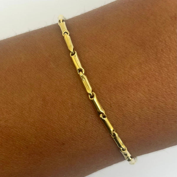 Bracelet maille fantaisie en or jaune 18 K