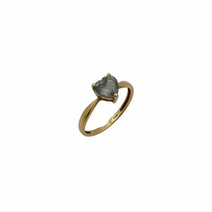 Bague solitaire or jaune 18K - 1.65 G