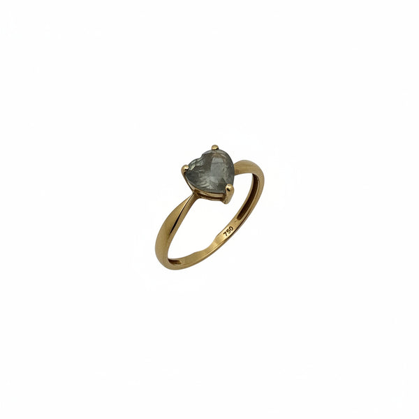 Bague solitaire or jaune 18K - 1.65 G