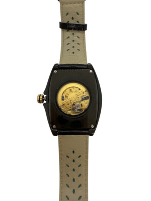 Montre Montignac Tonneau Automatique Cuir Noir 2024