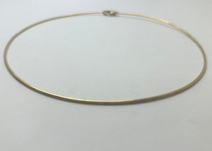 Collier Jonc Rigide en Or Jaune 18 Carats