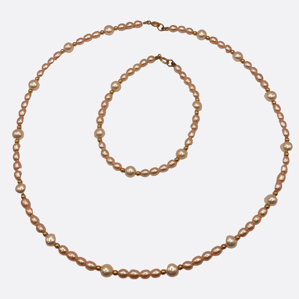 Parure en Perles Or Jaune 18K - 9.78 G